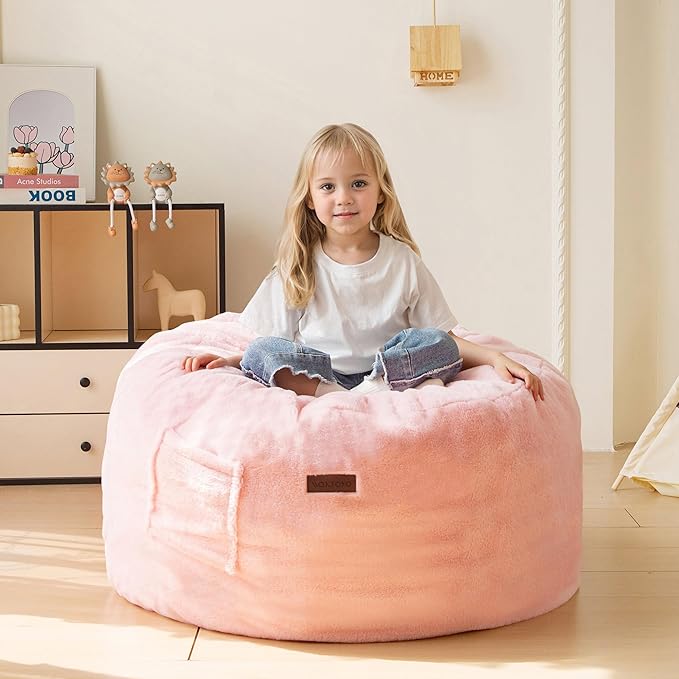 MAXYOYO Kids Bean Bag Chair, Stuffed Faux Fur Bean Bag by MAXYOYO