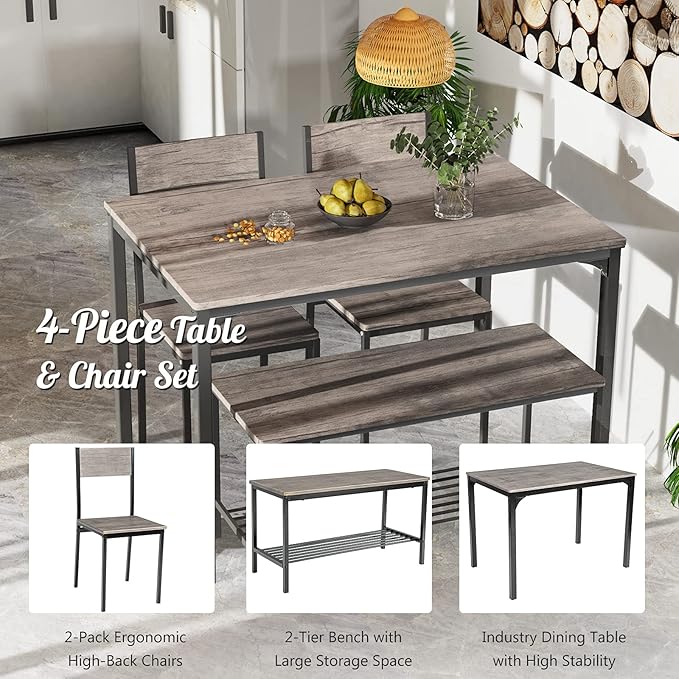 Giantex Dining Table Set for 4, Kitchen Table - Image 5