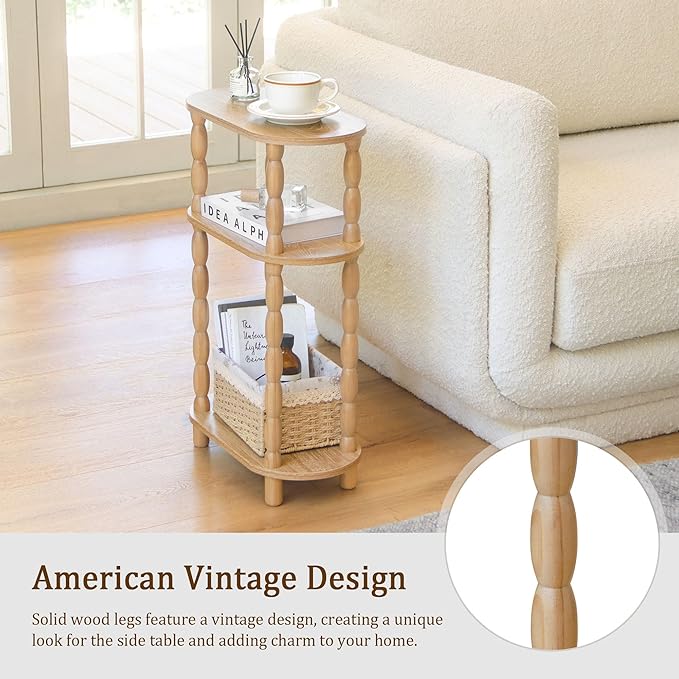 MaxSmeo Narrow Side Table, Small End Table - Image 4