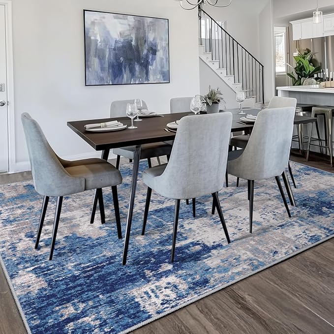 Washable Area Rugs 3'x5' Non-Slip Modern Abstract Soft - Image 8