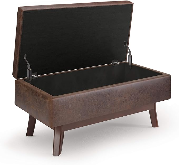 SIMPLIHOME Owen 36 inch Wide Mid Century Modern Small Rectangular Storage - Image 4