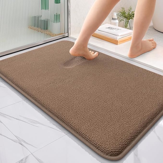 OLANLY Thick Memory Foam Bath Mat Rug 36x24, Extra Soft Absorbent Bathroom Rug by OLANLY