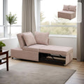 Sleeper Sofa, 4-in-1 Convertible Ottoman Couch Bed, Modern Sackcloth Futon Sofa by Unknown