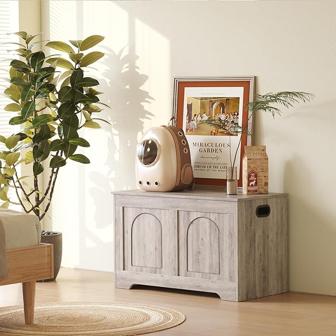 DINZI LVJ Storage Chest, 31.5”Wooden Storage Box - Image 6