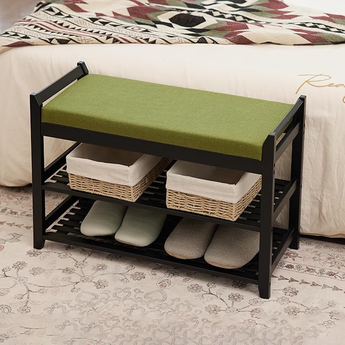 Shoe Rack Bench with Storage 27.6 in, Living Room - Image 6
