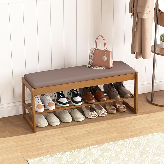 Shoe Storage Bench with Cushion - Image 9