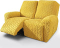 vctops 6 Pieces Geometric Jacquard Plush Recliner Loveseat Slipcovers Soft by vctops