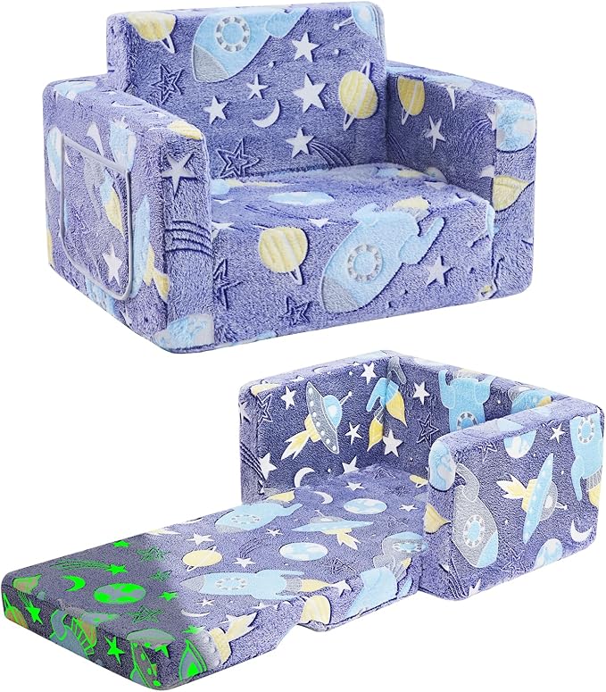 Toddler Couch, Toddler Chair, 2-in-1 Baby Seat Furniture Fold Out, Convertible by inhand