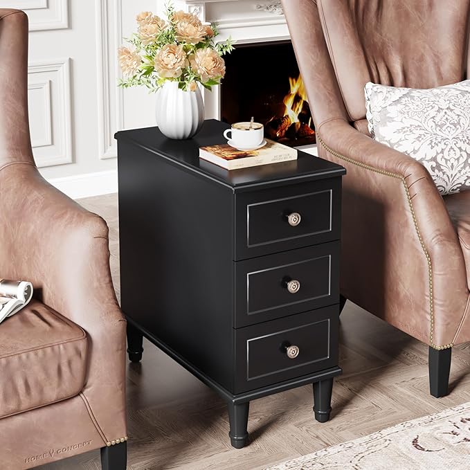 Tribesigns Solid Wood End Table, Fully Assembled Narrow Side Table - Image 3