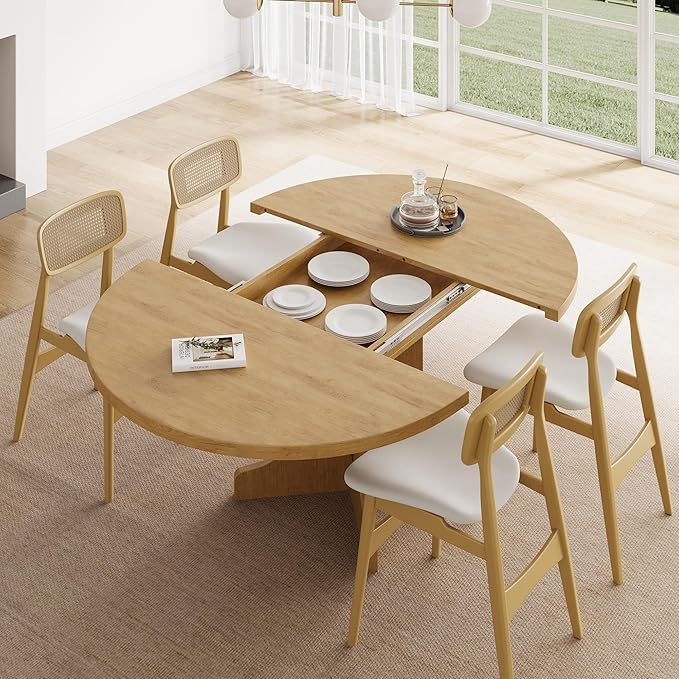 Feonase 59" Round Extendable Dining Room Table - Image 6