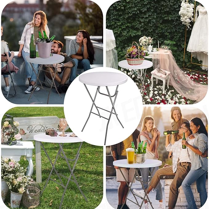 2.63'Bar Height Cocktail Table, All Bistro Folding Bar Height Table - Image 6