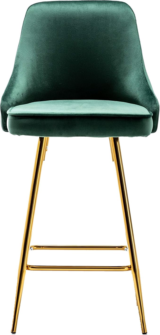 BTEXPERT Set of 2 Pack, upholstered Dining Bar Chairs Footrest High Back - Image 4