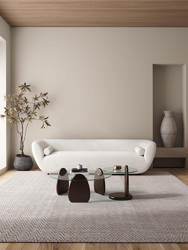 Manhattan Comfort Artesia 2 Piece Set, Round End and Coffee Tables - Image 2