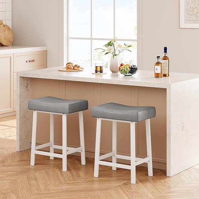 GarveeHome Counter Height Bar Stools Set of 2, 24 Inch Barstools - Image 7