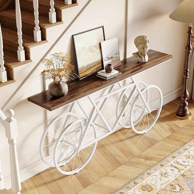 LITTLE TREE Narrow Sofa Table, 70.9-Inch Extra Long Console Table - Image 6