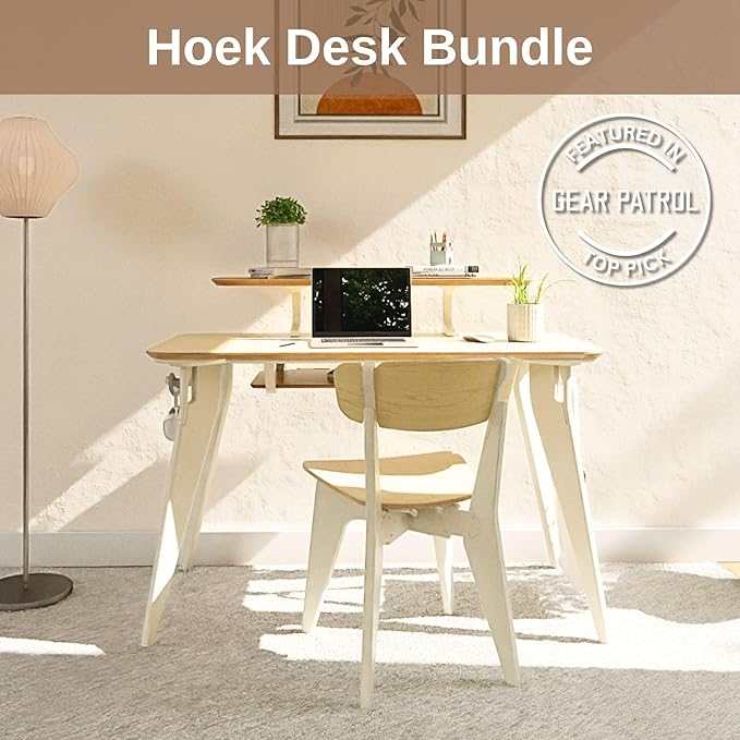 HOEK Collapsible Desk Bundle, 47.5" x 23", Portable Study Desk - Image 4
