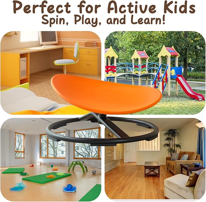 Kids Sensory Spinning Chair for Autism Ages 3+, Sit and Spin Swivel Chair for - Image 8