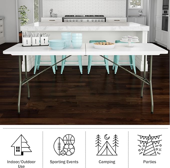 Lavish Home 6-Foot Folding Table - Image 4