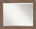 Amanti Art Brown Wall Mirror 27x33 Pia Medium Brown Rectangle Bathroom Mirror by AmantiArt