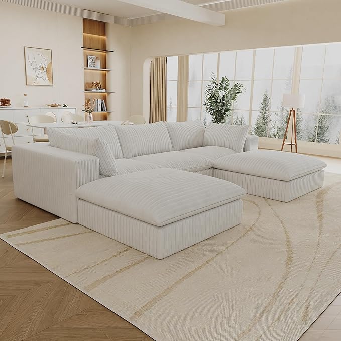 Down Filled Boneless Sectional Sofa Cloud Couch - Image 7