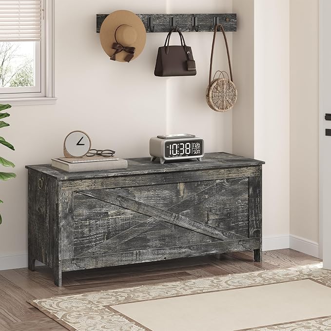 43.3" Toy Chest, Sturdy Entryway Storage Chest - Image 4