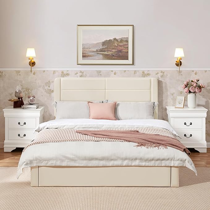 Yaheetech Fully-Assembled Nightstands Set of 2, 2-Drawer Nightstands Large - Image 2