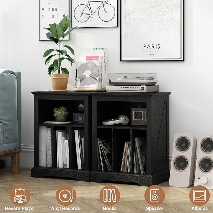 Farmhouse Record Player Stand, 3 Tier Turntable Stand - Image 6