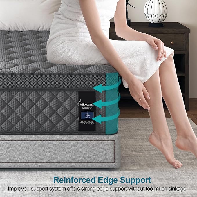 Twin Hybrid Mattress, 10 Inch Medium Mattress Euro Top - Image 8