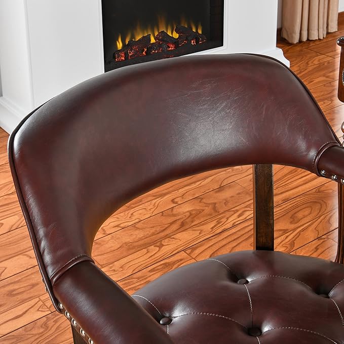LEEMTORIG Dining Chairs with Casters and Arm, Large Rolling Dining Chairs with - Image 6
