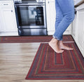 Jamestown Burgundy Braided Runner Rug, 22x72 Rectangle by Homespice