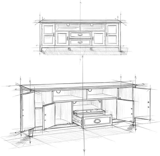 SIMPLIHOME Burlington SOLID WOOD 72 Inch Wide Transitional TV Media Stand in - Image 13