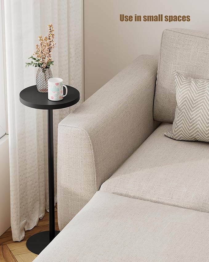 TUTOTAK Tall Round Side Table, Small End Table, Beside Table, Drink Table - Image 4