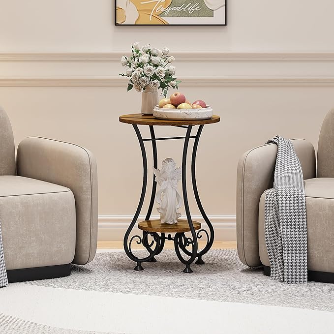 X-cosrack End Table, Round Side Table by X-cosrack