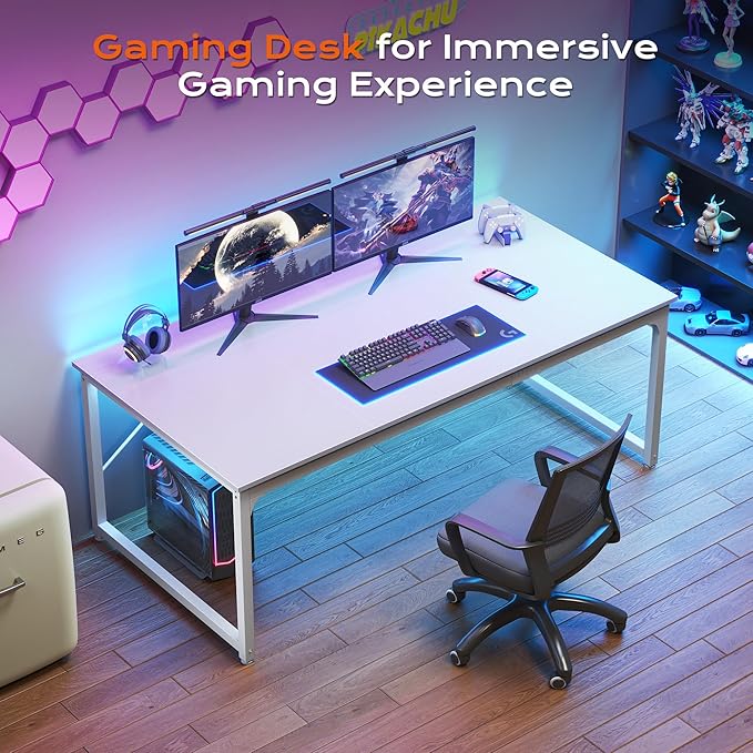 PRAISUN 63 x 29.5 Inch Computer Desk - Image 9