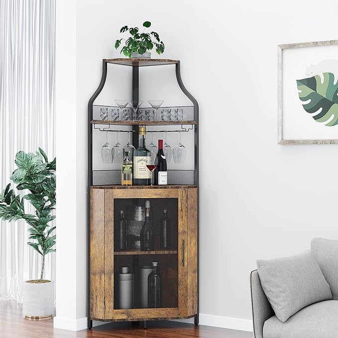 GAOMON Corner Wine Cabinet - Image 3