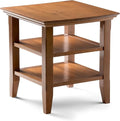 SIMPLIHOME Acadian SOLID WOOD 19 inch Wide Square Transitional End Table in by SimpliHome