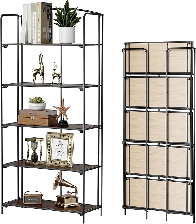 Crofy No Assembly Folding Bookshelf by Crofy