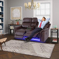 Nicbex PU Leather Power Wall Hugger Chair Double Reclining Sectional Sofa by NicBex