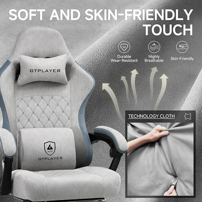 GTPLAYER Office Chair, Gaming Computer Desk Fabric Chair - Image 4