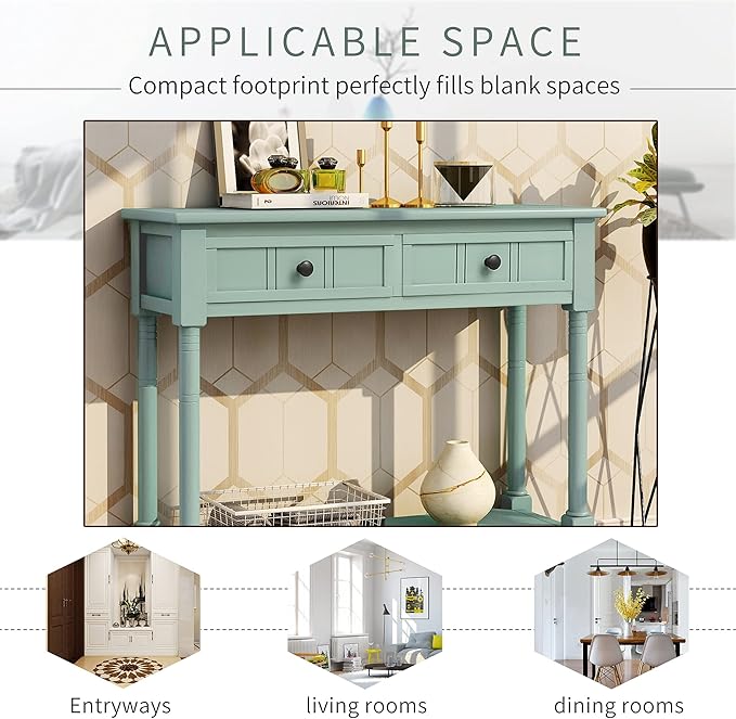 Merax Wood Farmhouse Entry Way Hallway Console Table - Image 8