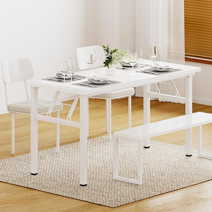 DlandHome Large Computer Desk, Folding Desk, Decent and Steady Home Office - Image 6