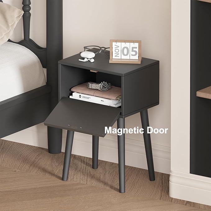 LAATOOREE Nightstand Set of 2, Small Bed Side Table - Image 4