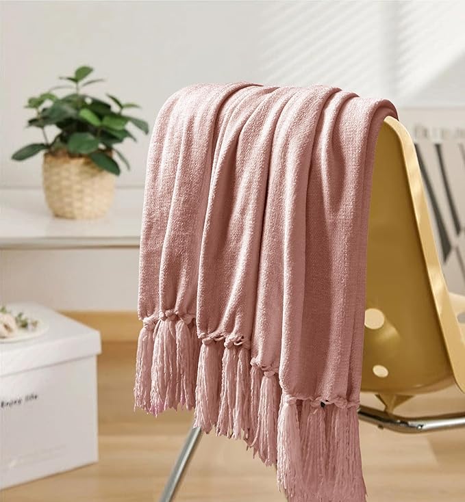 Chenille Throw Blanket for Couch 60"X 80" Twin, Soft Cozy Throws - Image 7