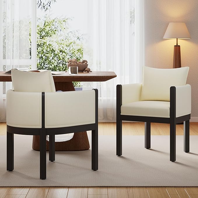 Christopher Knight Home Lucid Linen Upholstered Dining Chairs Set of 2 - Image 4