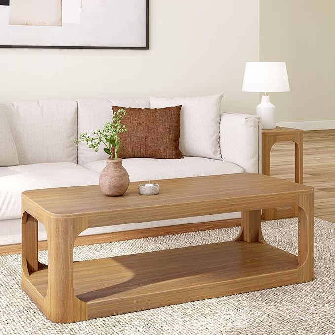 Plank+Beam Forma Coffee Table, 54 Inch Modern Coffee Table by PlankBeam