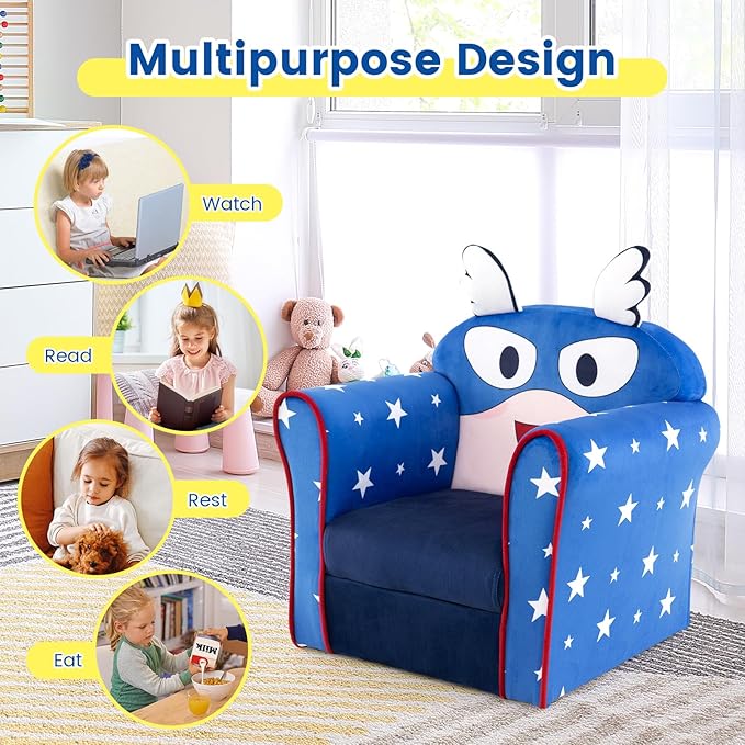 Costzon Kids Couch, Children's Sofa Armrest Chair - Image 7