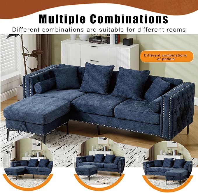 Ball & Cast 85" L Shaped Sectional Sofa - Image 5