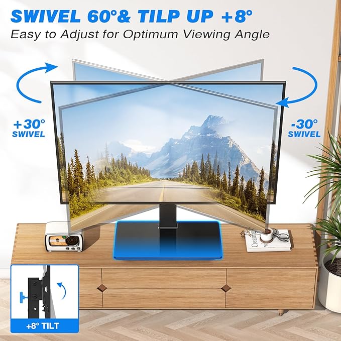 Rfiver Universal Swivel Table Top TV Stand - Image 4