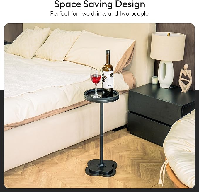Modern Accent Pedestal Side End Table - Image 7