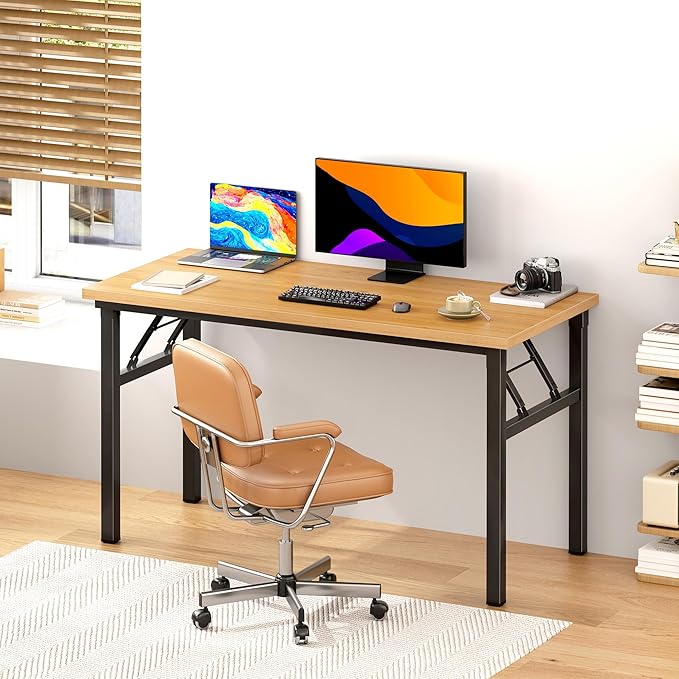 DlandHome 47 inches Folding Table Computer Desk Portable ActivityTable - Image 2